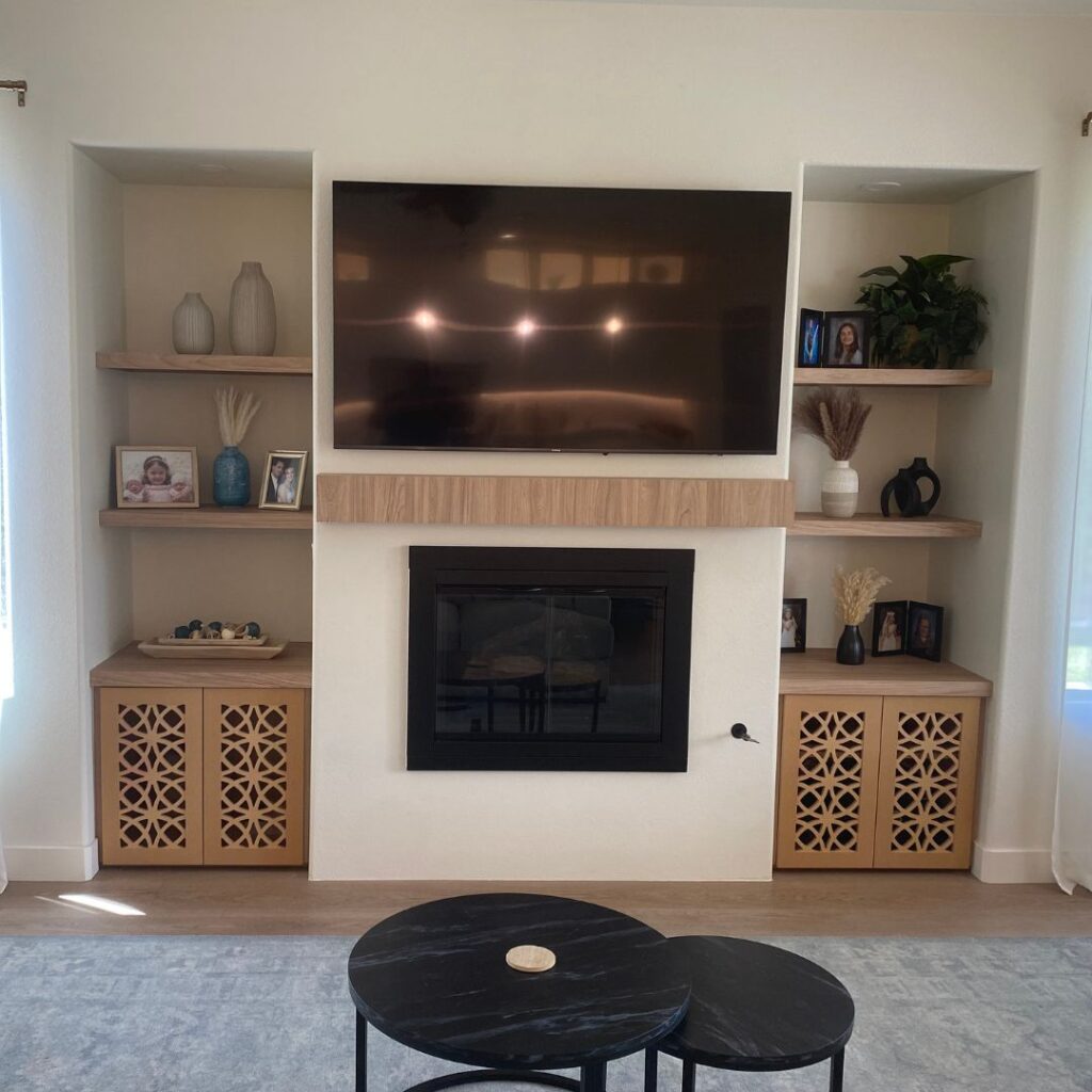 Living Room with Fireplace (after)